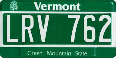 VT license plate LRV762