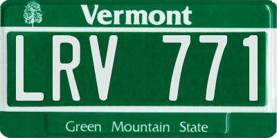 VT license plate LRV771