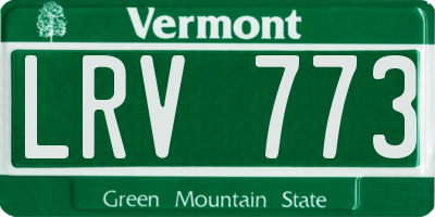 VT license plate LRV773