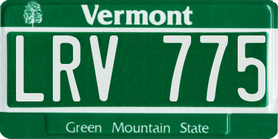 VT license plate LRV775