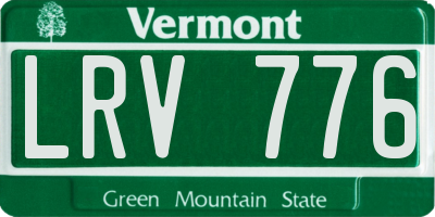 VT license plate LRV776