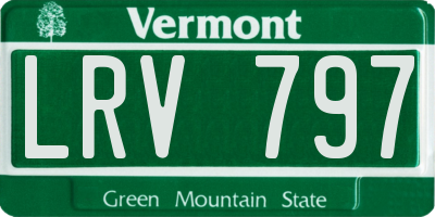 VT license plate LRV797