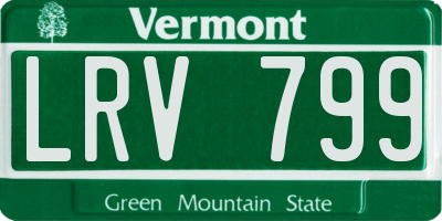 VT license plate LRV799