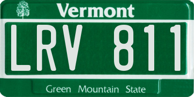 VT license plate LRV811