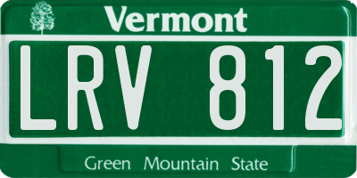 VT license plate LRV812