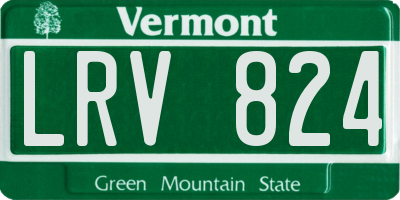 VT license plate LRV824