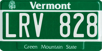 VT license plate LRV828