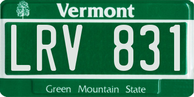 VT license plate LRV831