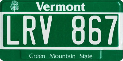 VT license plate LRV867