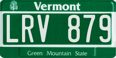 VT license plate LRV879