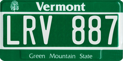 VT license plate LRV887