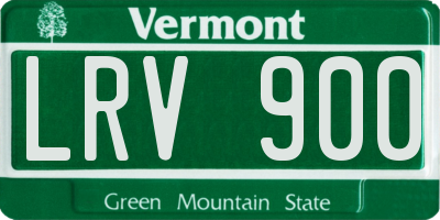 VT license plate LRV900