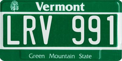 VT license plate LRV991