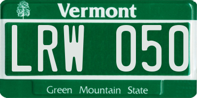 VT license plate LRW050