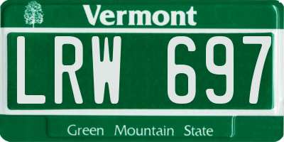 VT license plate LRW697