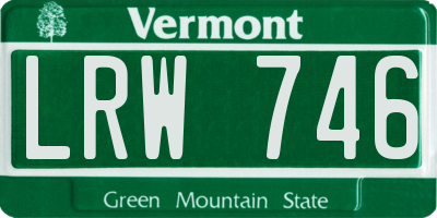 VT license plate LRW746