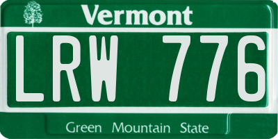 VT license plate LRW776