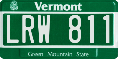 VT license plate LRW811