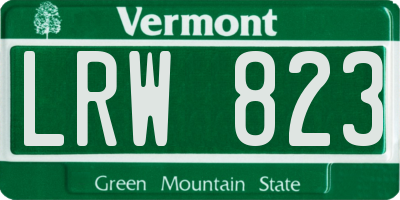 VT license plate LRW823