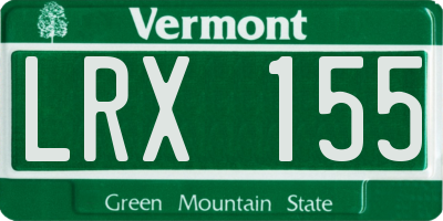 VT license plate LRX155