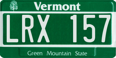 VT license plate LRX157
