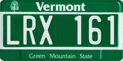 VT license plate LRX161