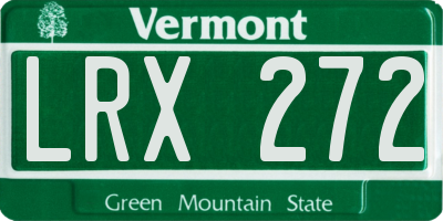 VT license plate LRX272