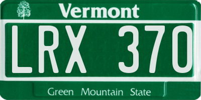 VT license plate LRX370