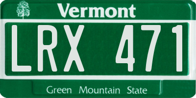 VT license plate LRX471
