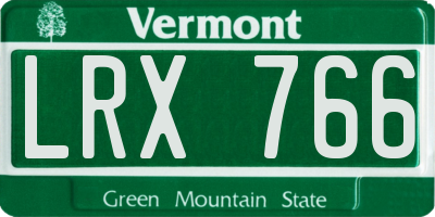 VT license plate LRX766