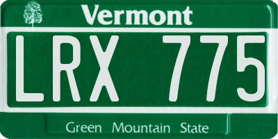 VT license plate LRX775