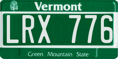 VT license plate LRX776