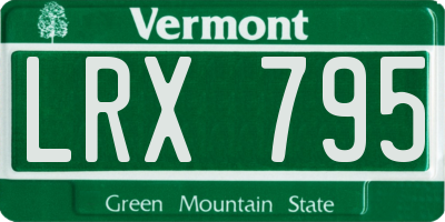 VT license plate LRX795