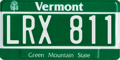 VT license plate LRX811