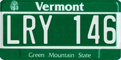 VT license plate LRY146