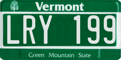 VT license plate LRY199
