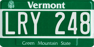 VT license plate LRY248