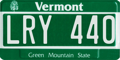 VT license plate LRY440