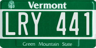 VT license plate LRY441
