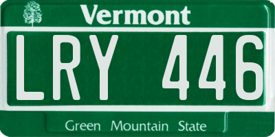 VT license plate LRY446