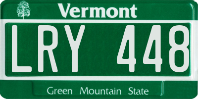 VT license plate LRY448