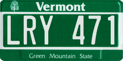 VT license plate LRY471