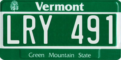VT license plate LRY491