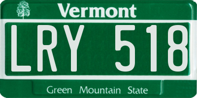 VT license plate LRY518