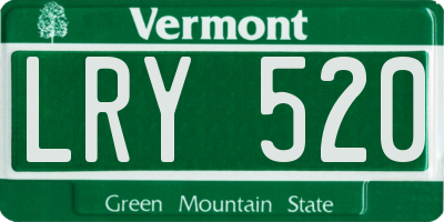 VT license plate LRY520