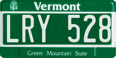 VT license plate LRY528