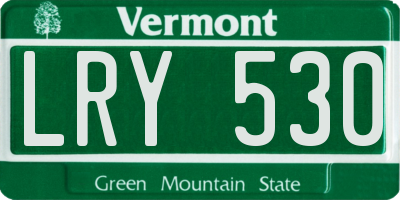 VT license plate LRY530