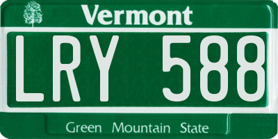 VT license plate LRY588
