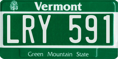 VT license plate LRY591