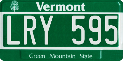 VT license plate LRY595